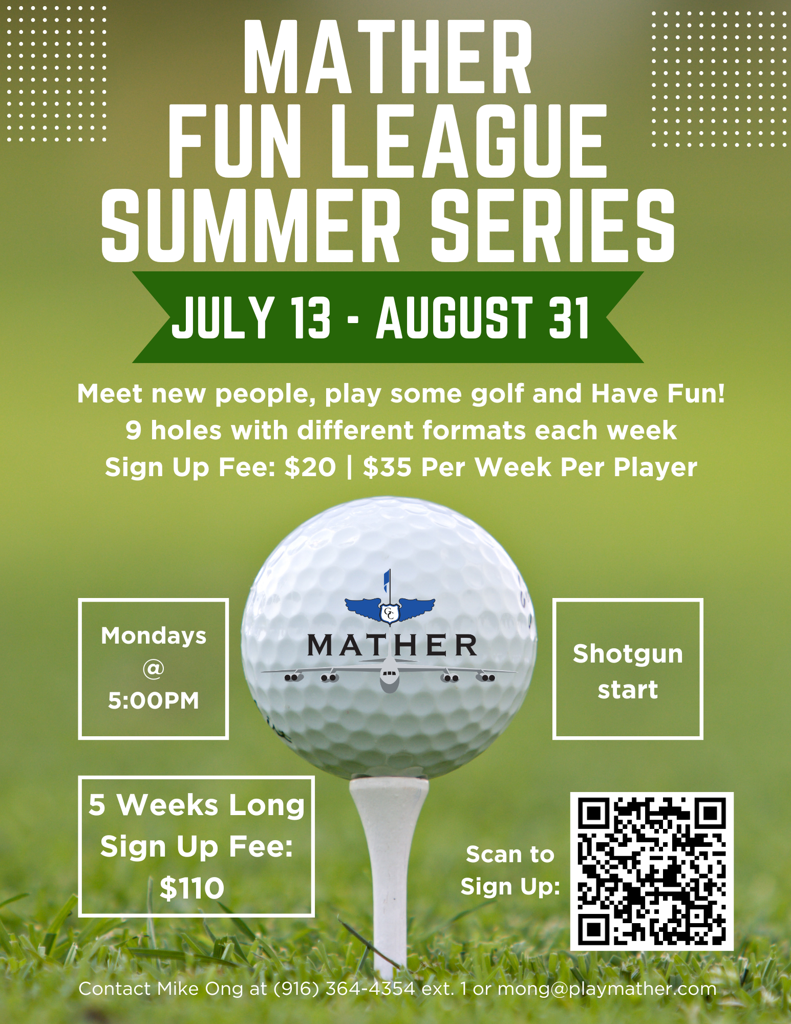 Mather Fun League Summer Series Flyer